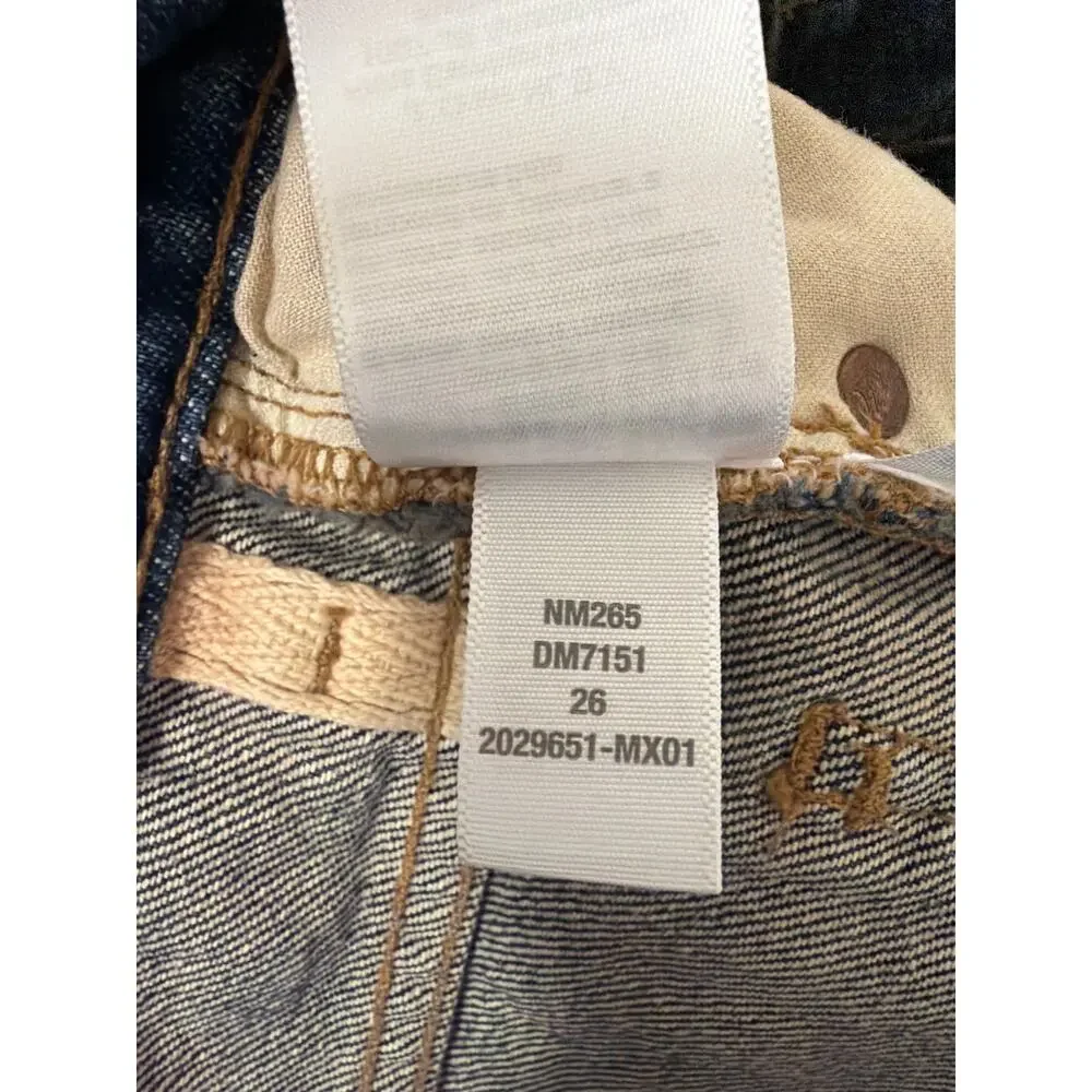 Madewell Baggy Tapered Jeans in Fanwell Wash: Two-Tone Edition Size 26 NWT